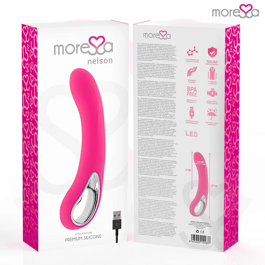 MORESSA - NELSON MASAJEADOR PUNTO G PREMIUM SILICONE RECARGABLE - Nuvica