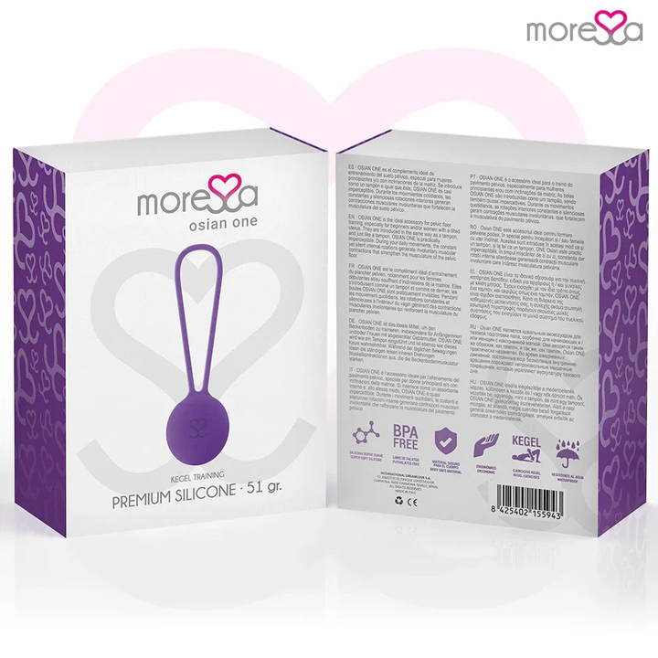 MORESSA - OSIAN ONE ENTRENAMIENTO SUELO PELVICO 51gr PREMIUM SILICONA LILA - Nuvica