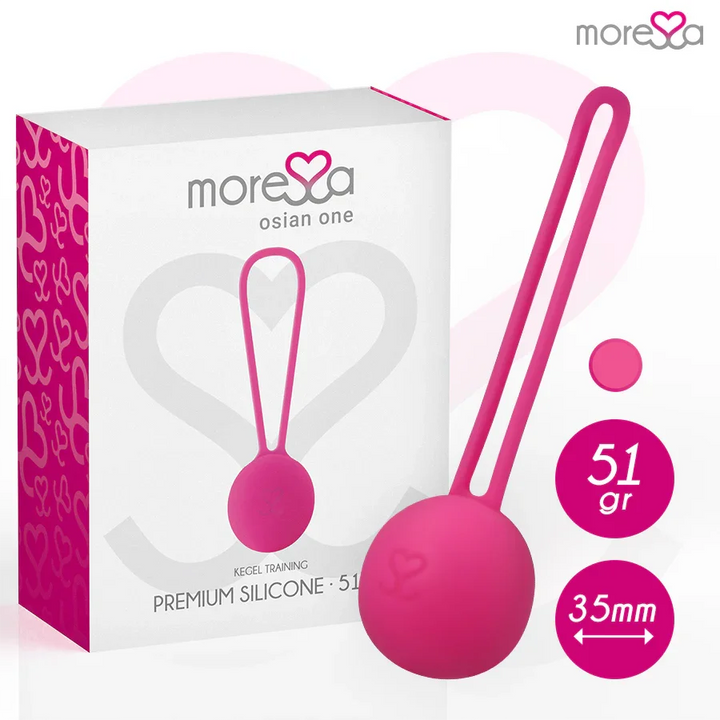MORESSA - OSIAN ONE ENTRENAMIENTO SUELO PELVICO 51gr PREMIUM SILICONA ROSA - Nuvica