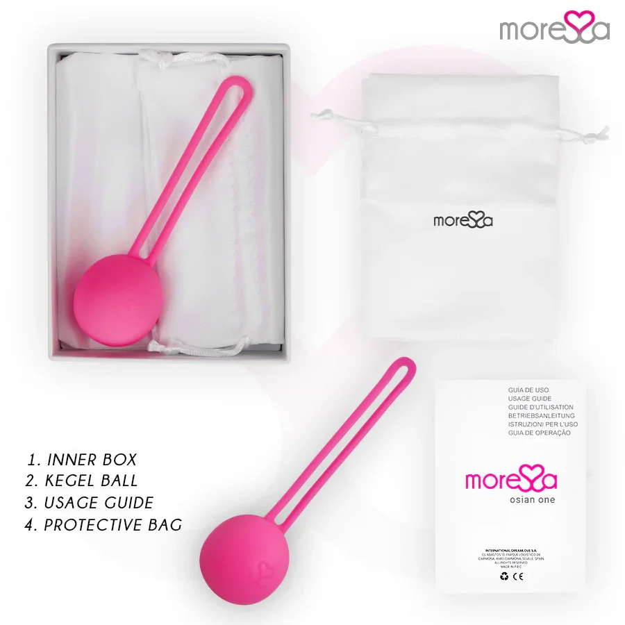 MORESSA - OSIAN ONE ENTRENAMIENTO SUELO PELVICO 51gr PREMIUM SILICONA ROSA - Nuvica