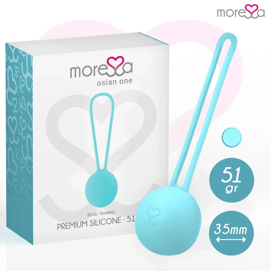 MORESSA - OSIAN ONE ENTRENAMIENTO SUELO PELVICO 51gr PREMIUM SILICONA TURQUESA - Nuvica