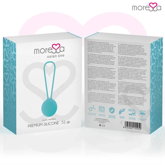 MORESSA - OSIAN ONE ENTRENAMIENTO SUELO PELVICO 51gr PREMIUM SILICONA TURQUESA - Nuvica