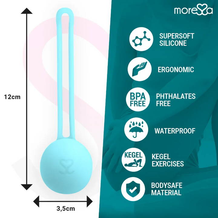 MORESSA - OSIAN ONE ENTRENAMIENTO SUELO PELVICO 51gr PREMIUM SILICONA TURQUESA - Nuvica