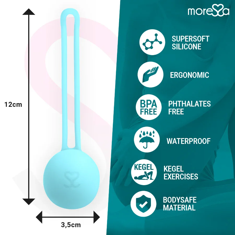 MORESSA - OSIAN ONE ENTRENAMIENTO SUELO PELVICO 51gr PREMIUM SILICONA TURQUESA - Nuvica