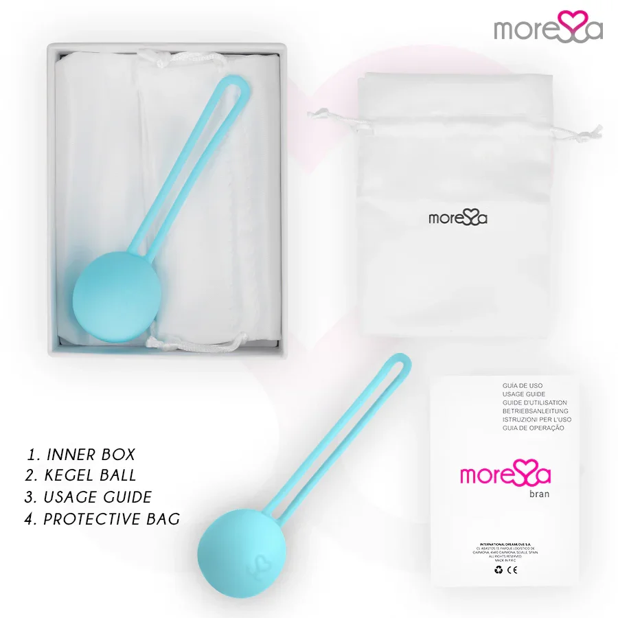 MORESSA - OSIAN ONE ENTRENAMIENTO SUELO PELVICO 51gr PREMIUM SILICONA TURQUESA - Nuvica