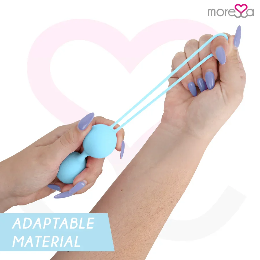 MORESSA - OSIAN THREE ENTRENAMIENTO SUELO PELVICO 85 gr PREMIUM SILICONA TURQUESA - Nuvica