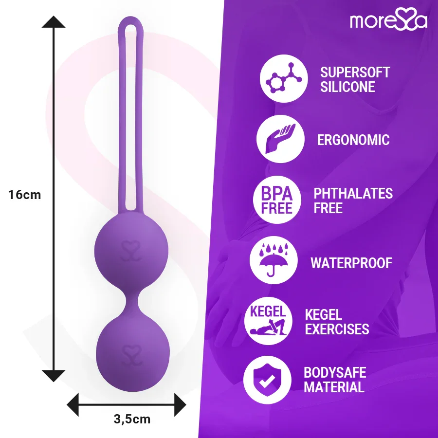 MORESSA - OSIAN TWO ENTRENAMIENTO SUELO PELVICO 101gr PREMIUM SILICONA LILA - Nuvica