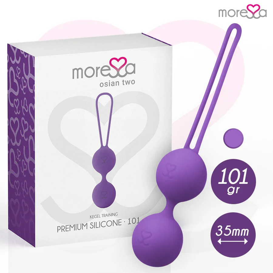 MORESSA - OSIAN TWO ENTRENAMIENTO SUELO PELVICO 101gr PREMIUM SILICONA LILA - Nuvica