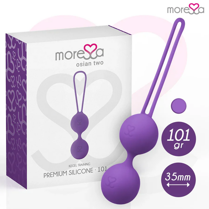 MORESSA - OSIAN TWO ENTRENAMIENTO SUELO PELVICO 101gr PREMIUM SILICONA LILA - Nuvica