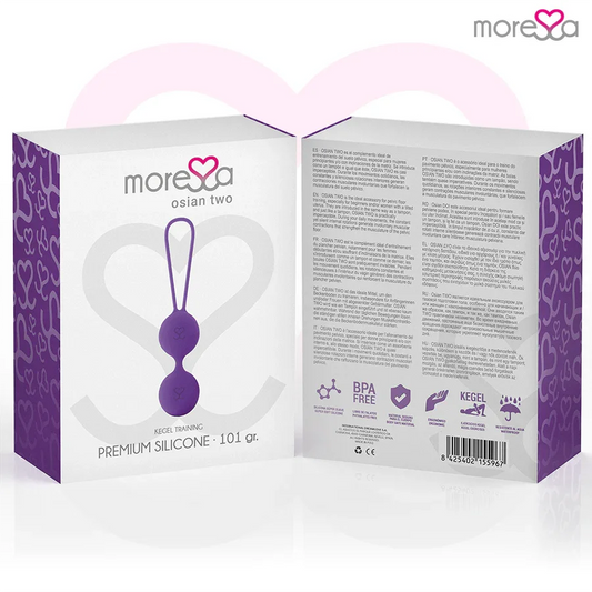 MORESSA - OSIAN TWO ENTRENAMIENTO SUELO PELVICO 101gr PREMIUM SILICONA LILA - Nuvica