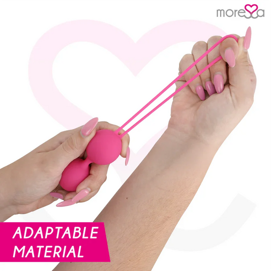 MORESSA - OSIAN TWO ENTRENAMIENTO SUELO PELVICO 101gr PREMIUM SILICONA ROSA - Nuvica