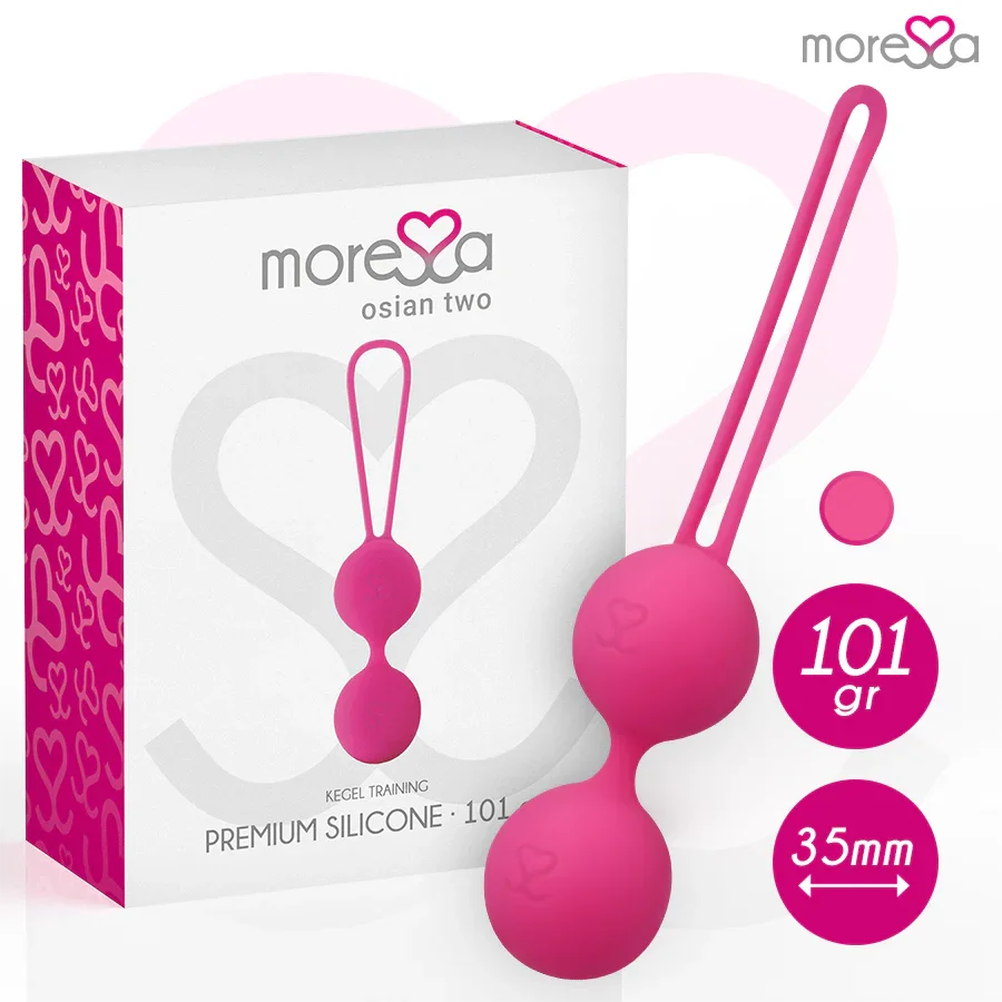 MORESSA - OSIAN TWO ENTRENAMIENTO SUELO PELVICO 101gr PREMIUM SILICONA ROSA - Nuvica