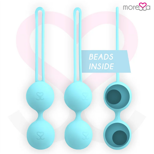 MORESSA - OSIAN TWO ENTRENAMIENTO SUELO PELVICO 101gr PREMIUM SILICONA TURQUESA - Nuvica