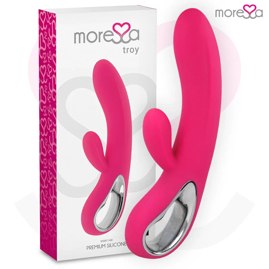 MORESSA - TROY MASAJEADOR PUNTO G Y CLITORIS PREMIUM SILICONE RECARGABLE - Nuvica