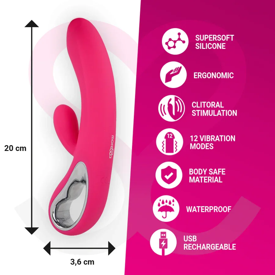 MORESSA - TROY MASAJEADOR PUNTO G Y CLITORIS PREMIUM SILICONE RECARGABLE - Nuvica