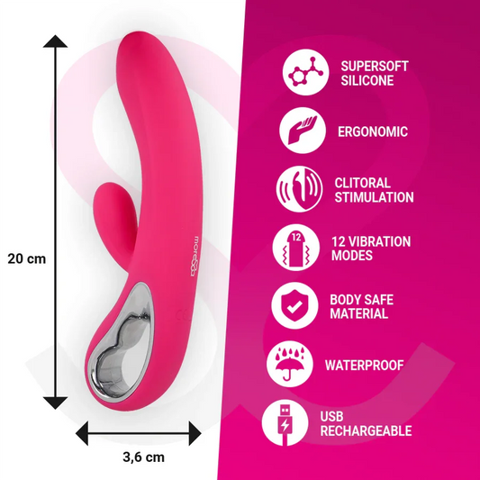 MORESSA - TROY MASAJEADOR PUNTO G Y CLITORIS PREMIUM SILICONE RECARGABLE - Nuvica