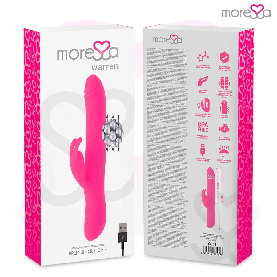 MORESSA - WARREN IMPULSOR OSCILANTE Y POTENTE VIBRACIÓN PREMIUM SILICONA RECARGABLE - Nuvica