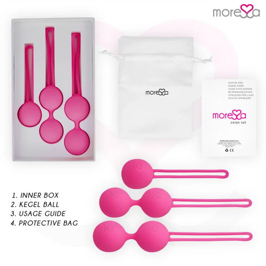 MORESSA - OSIAN SET PREMIUM SILICONA ROSA (Osian One - 51 g | Osian Two - 101 g | Osian Three 85 g) - Nuvica