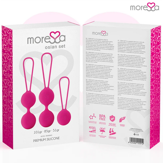 MORESSA - OSIAN SET PREMIUM SILICONA ROSA (Osian One - 51 g | Osian Two - 101 g | Osian Three 85 g) - Nuvica