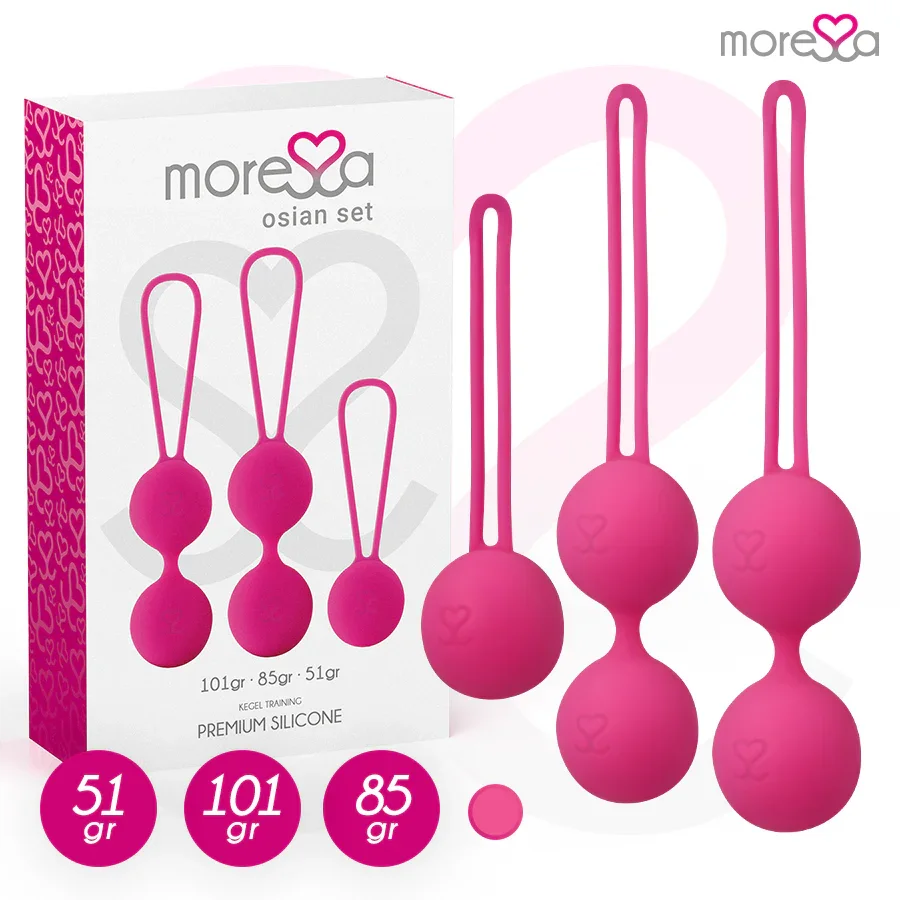 MORESSA - OSIAN SET PREMIUM SILICONA ROSA (Osian One - 51 g | Osian Two - 101 g | Osian Three 85 g) - Nuvica