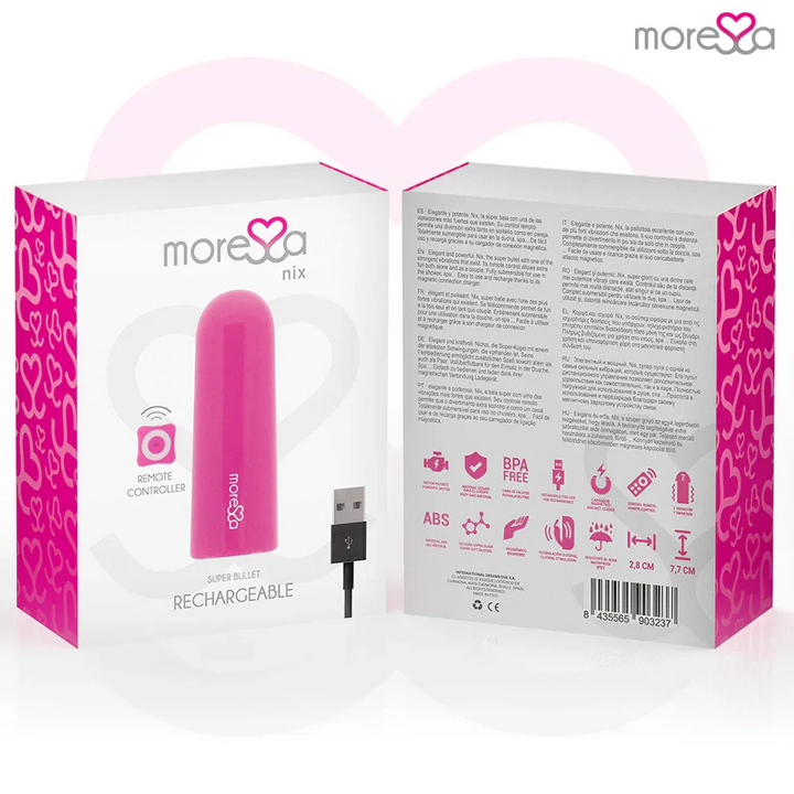 MORESSA - NIX POTENTE VIBRADOR MULTI JUEGOS CONTROL REMOTO ROSA - Nuvica