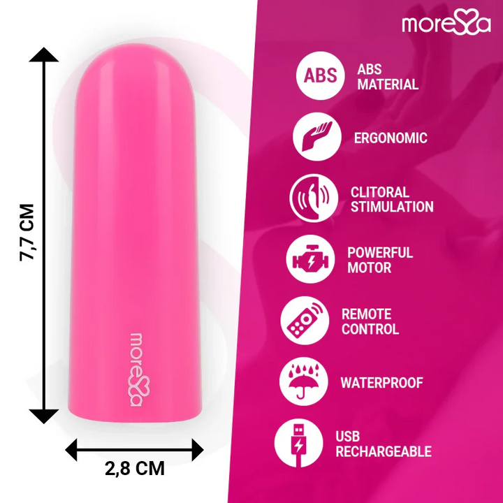 MORESSA - NIX POTENTE VIBRADOR MULTI JUEGOS CONTROL REMOTO ROSA - Nuvica
