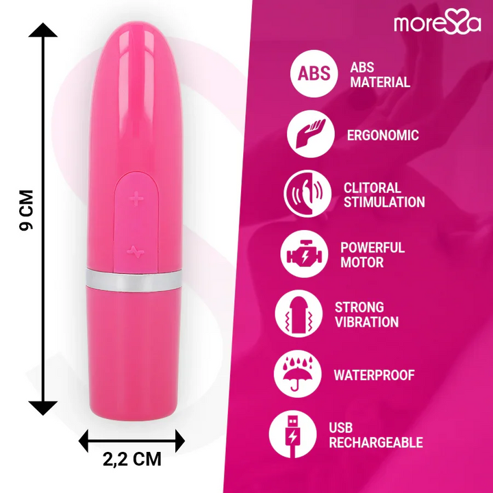 MORESSA - IVY MASAJEADOR SIMULADOR LABIAL DE VIAJE ROSA - Nuvica