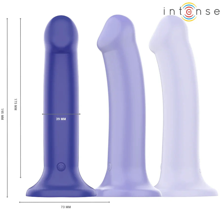 INTENSE - VICTORIA VIBRADOR CON VENTOSA 10 VIBRACIONES AZUL OSCURO CONTROL REMOTO - Nuvica