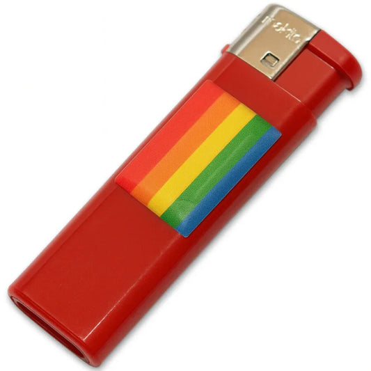 PRIDE - MECHERO ROJO CON BANDERA LGBT - Nuvica