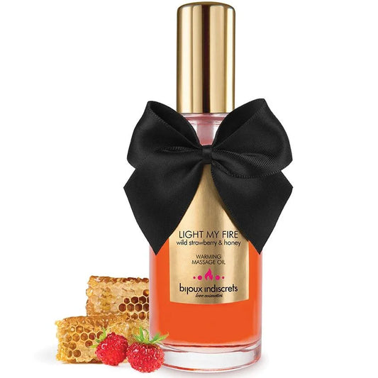 BIJOUX - ACEITE MASAJE EFECTO CALOR AROMA FRESA - Nuvica