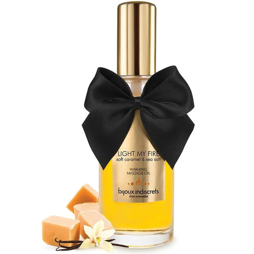 BIJOUX - ACEITE MASAJE EFECTO CALOR AROMA CARAMELO - Nuvica
