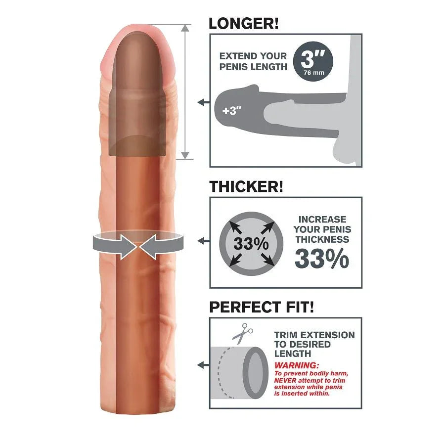 FANTASY X- TENSIONS - PERFECT 3 EXTENSIÓN PARA EL PENE - Nuvica