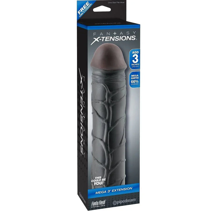 FANTASY X- TENSIONS - MEGA 3 EXTENSIÓN NEGRO PARA EL PENE - Nuvica