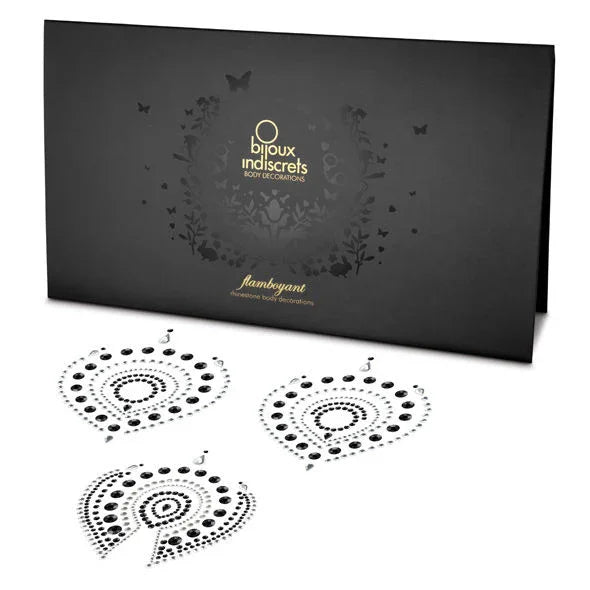 BIJOUX - INDISCRETS FLAMBOYANT NEGRO & PLATA - Nuvica