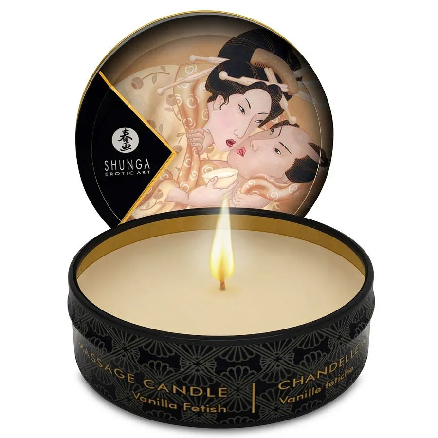 SHUNGA - MINI CARESS BY CANDELIGHT VELA MASAJE VAINILLA 30 ML - Nuvica