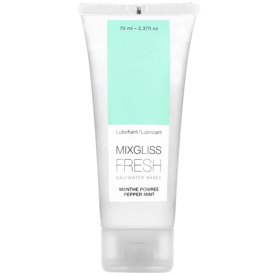 MIXGLISS - LUBRICANTE BASE AGUA EFECTO FRIO SABOR A MENTA 70 ML - Nuvica