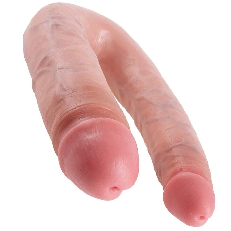 KING COCK - DILDO DOBLE PENETRACIÓN 17.8 CM NATURAL - Nuvica