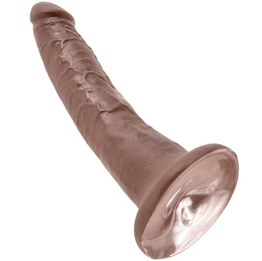 KING COCK - 7 PENE COLOR CHOCOLATE 17.8 CM - Nuvica