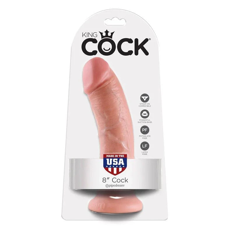 KING COCK - 8 PENE NATURAL 20.3 CM - Nuvica