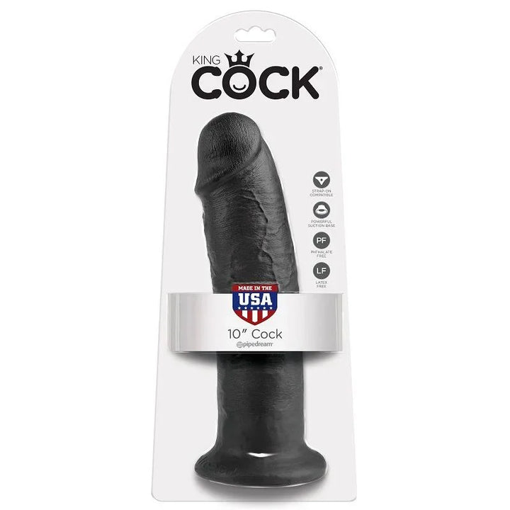 KING COCK - 10 PENE NEGRO 25 CM - Nuvica
