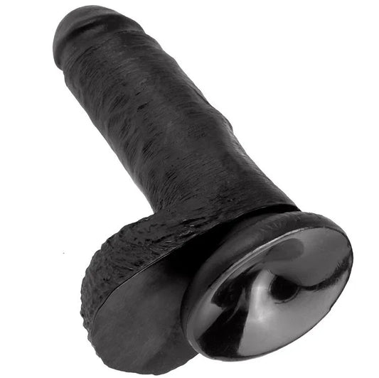 KING COCK - 7 PENE REALÍSTICO NEGRO 17.8 CM - Nuvica