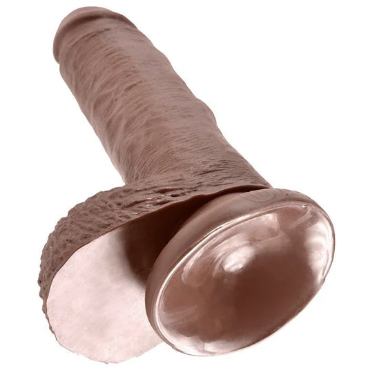 KING COCK - 7 PENE REALÍSTICO MARRÓN 17.8 CM - Nuvica