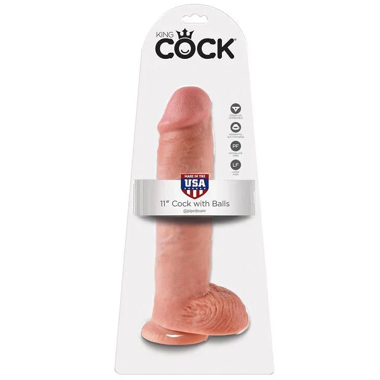 KING COCK - 11 PENE REALÍSTICO NATURAL 28 CM - Nuvica