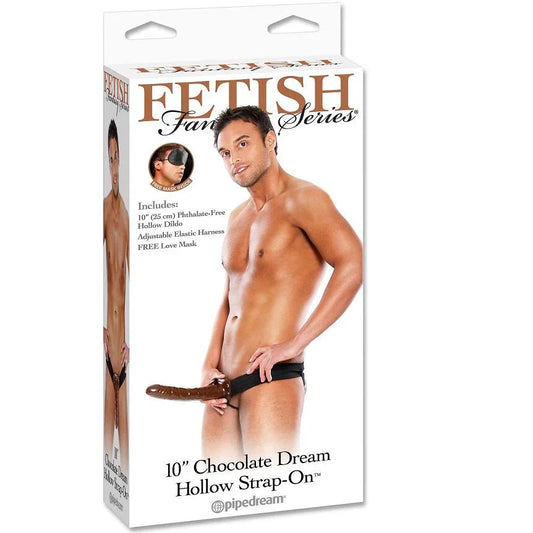 FETISH FANTASY SERIES - ARNÉS HUECO AJUSTABLE CHOCOLATE 22 CM - Nuvica