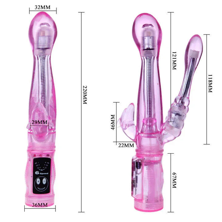 BAILE - VIBRADOR FLEXIBLE CON ESTIMULADOR ANAL - Nuvica
