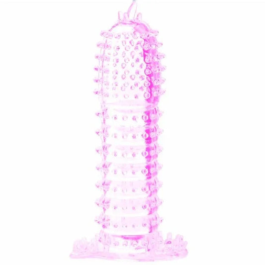 BAILE - FUNDA PARA PENE CON PUNTOS ESTIMULANTES ROSA 14 CM - Nuvica
