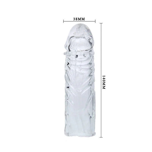 BAILE - FUNDA TRANSPARENTE PARA EL PENE EN SILICONA 13 CM - Nuvica