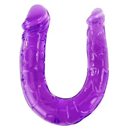 BAILE - DILDO DOBLE EN GELATINA FLEXIBLE LILA - Nuvica