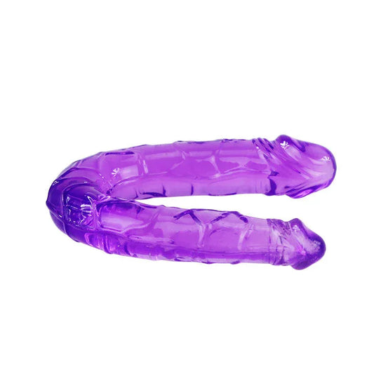 BAILE - DILDO DOBLE EN GELATINA FLEXIBLE LILA - Nuvica