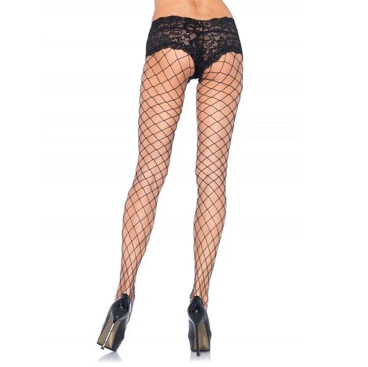 LEG AVENUE - PANTYS DE RED CON SHORT DE ENCAJE - Nuvica